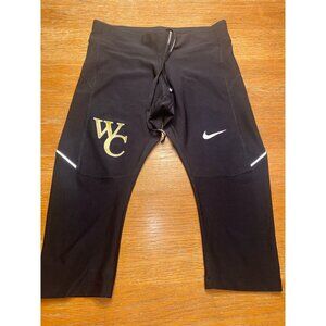 Nike Dri-Fit Black Cropped Athletic Tights With WC Logo Size XS